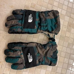 Northface kids youth waterproof snow gloves medium